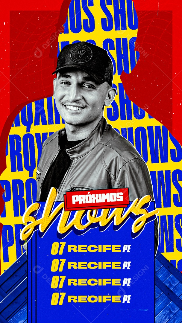 Social Media Flyer Story Próximos Shows João Gomes PSD Editável