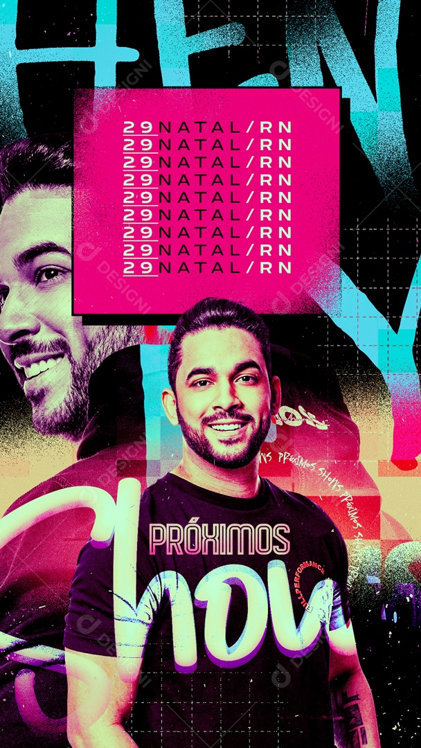 Social Media Flyer Story Próximos Shows PSD Editável