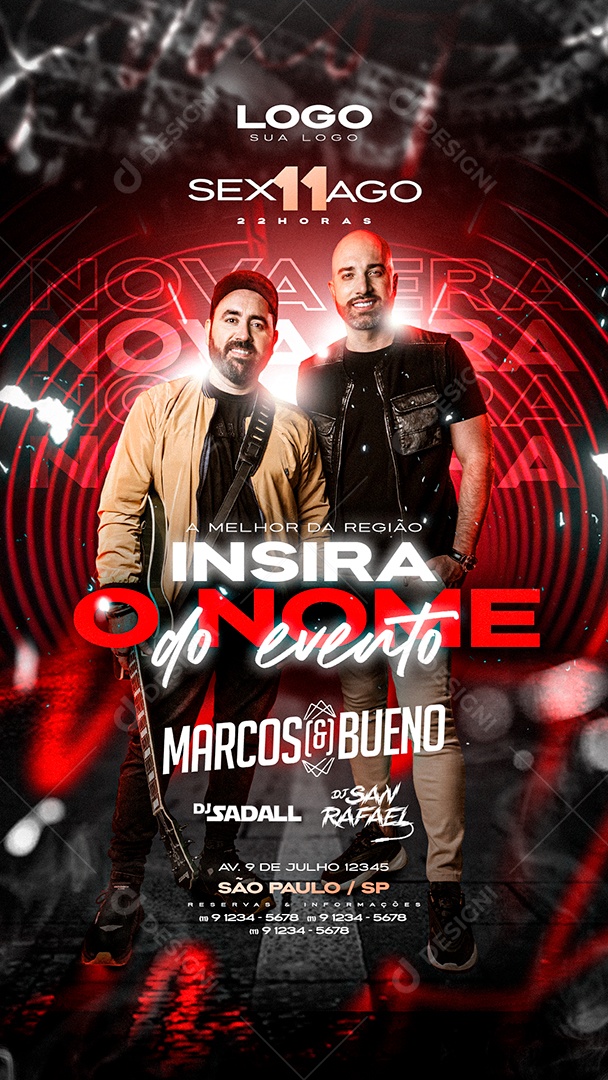 Story Flyer A Melhor Da Região Marcos & Bueno Social Media PSD Editável