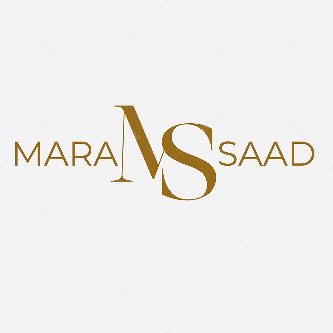 Modelo de Logo Maria Saad AI Editável