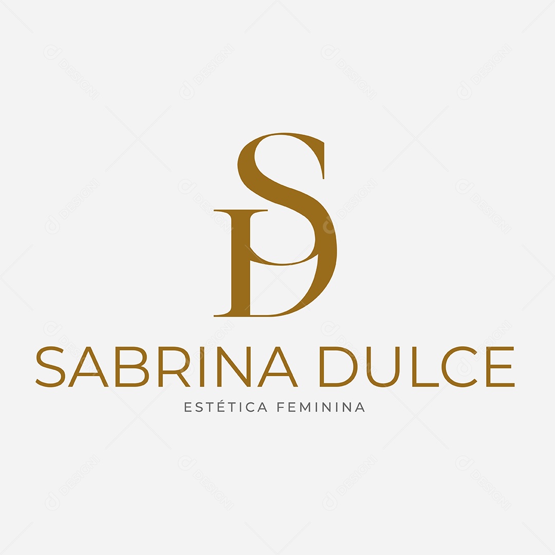 Modelo de Logo Sabrina Dulce Estética AI Editável