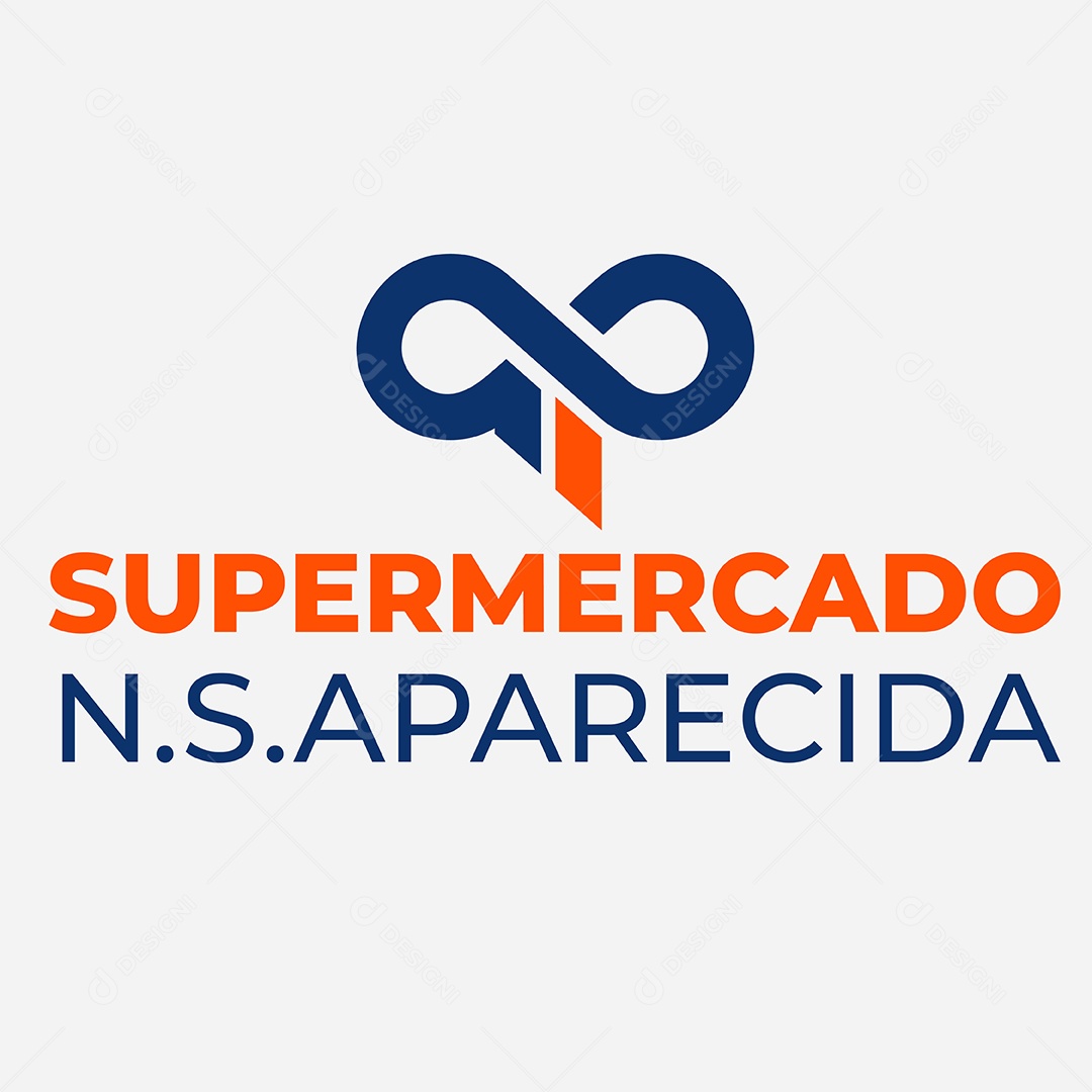 Modelo de Logo de Supermercado Aparecida AI Editável