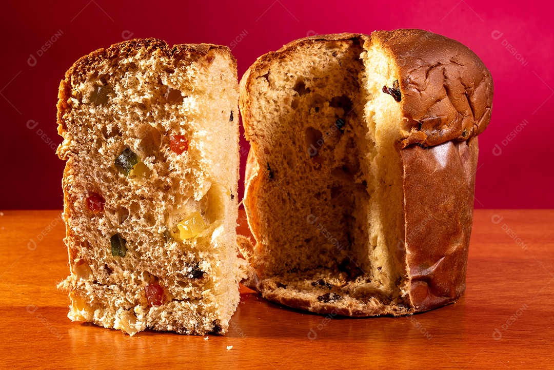 Panetone tradicional de frutas cristalizadas