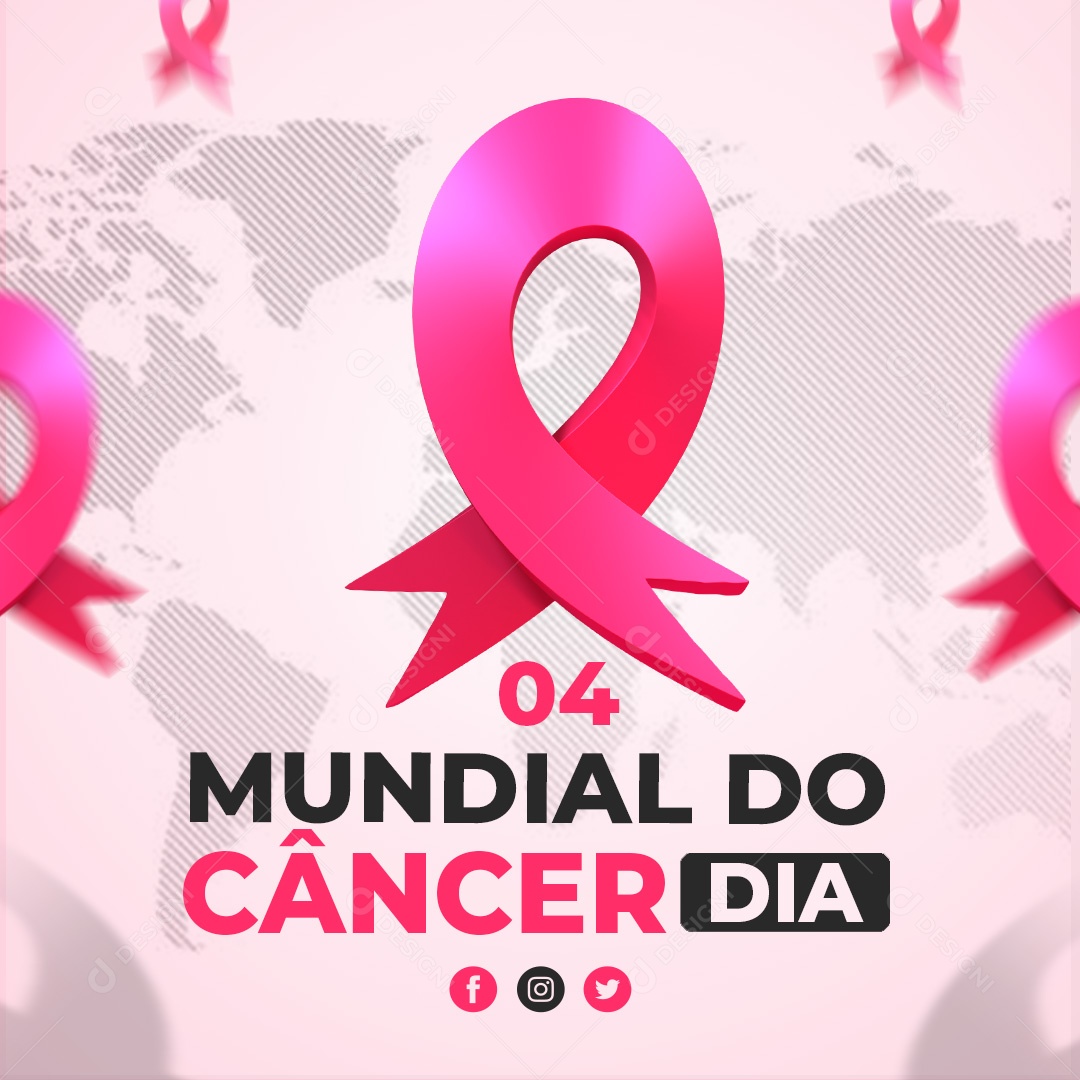 Dia Mundial do Câncer 04 de Fevereiro Social Media PSD Editável