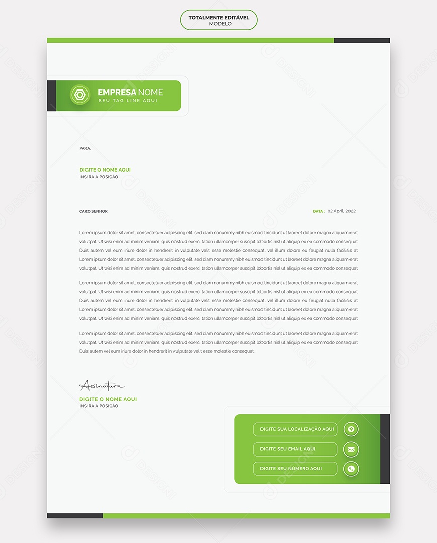 Modelo de Projeto de Cabeçalho Empresarial Vetor EPS Editável