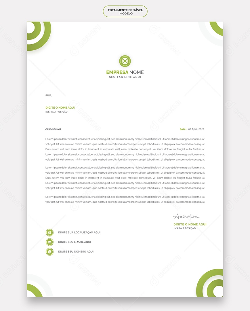 Modelo de Projeto de Cabeçalho Empresarial Vetor EPS Editável