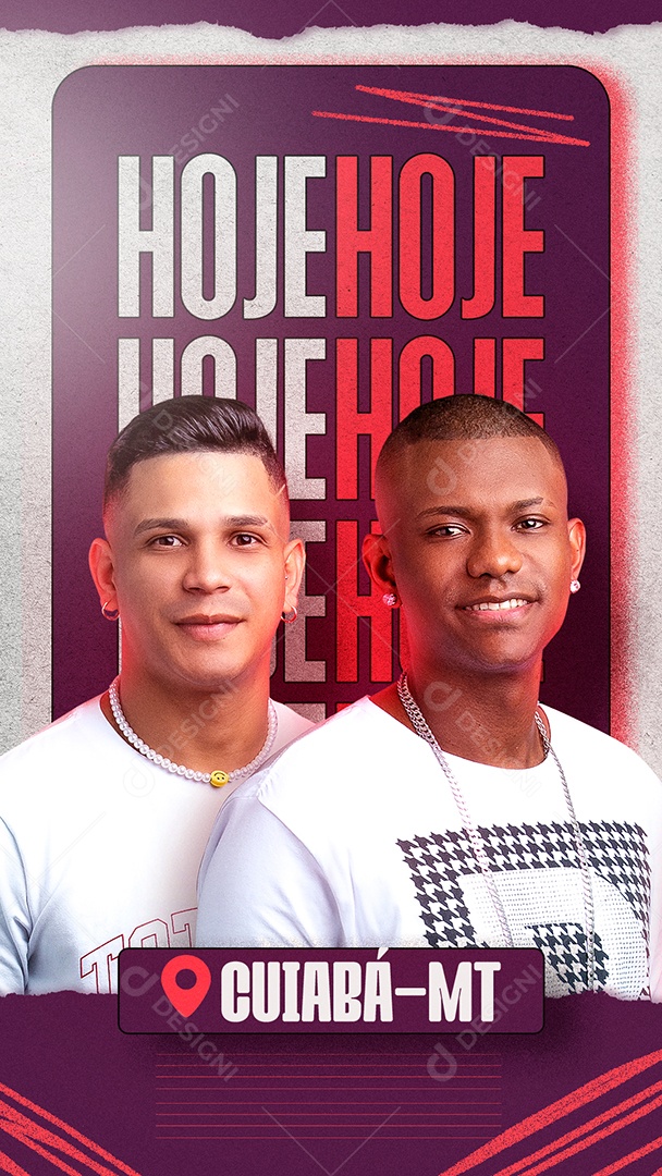 Story Flyer Hoje Show Ao Vivo Social Media PSD Editável