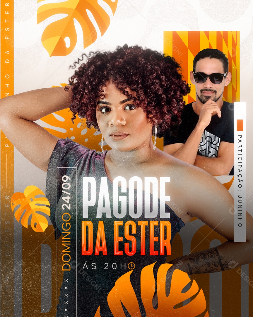 Flyer Pagode Da Ester Social Media PSD Editável