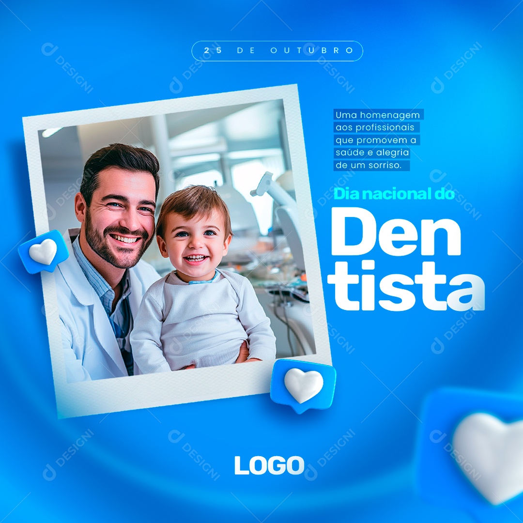 Dia Nacional Do Dentista 25 De Outubro Social Media PSD Editável