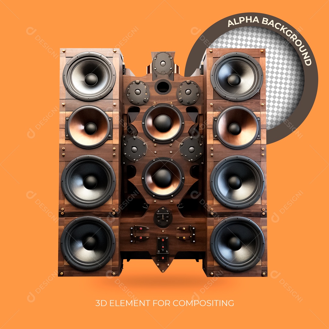 Elemento 3D Caixa De Som Para Composição PSD