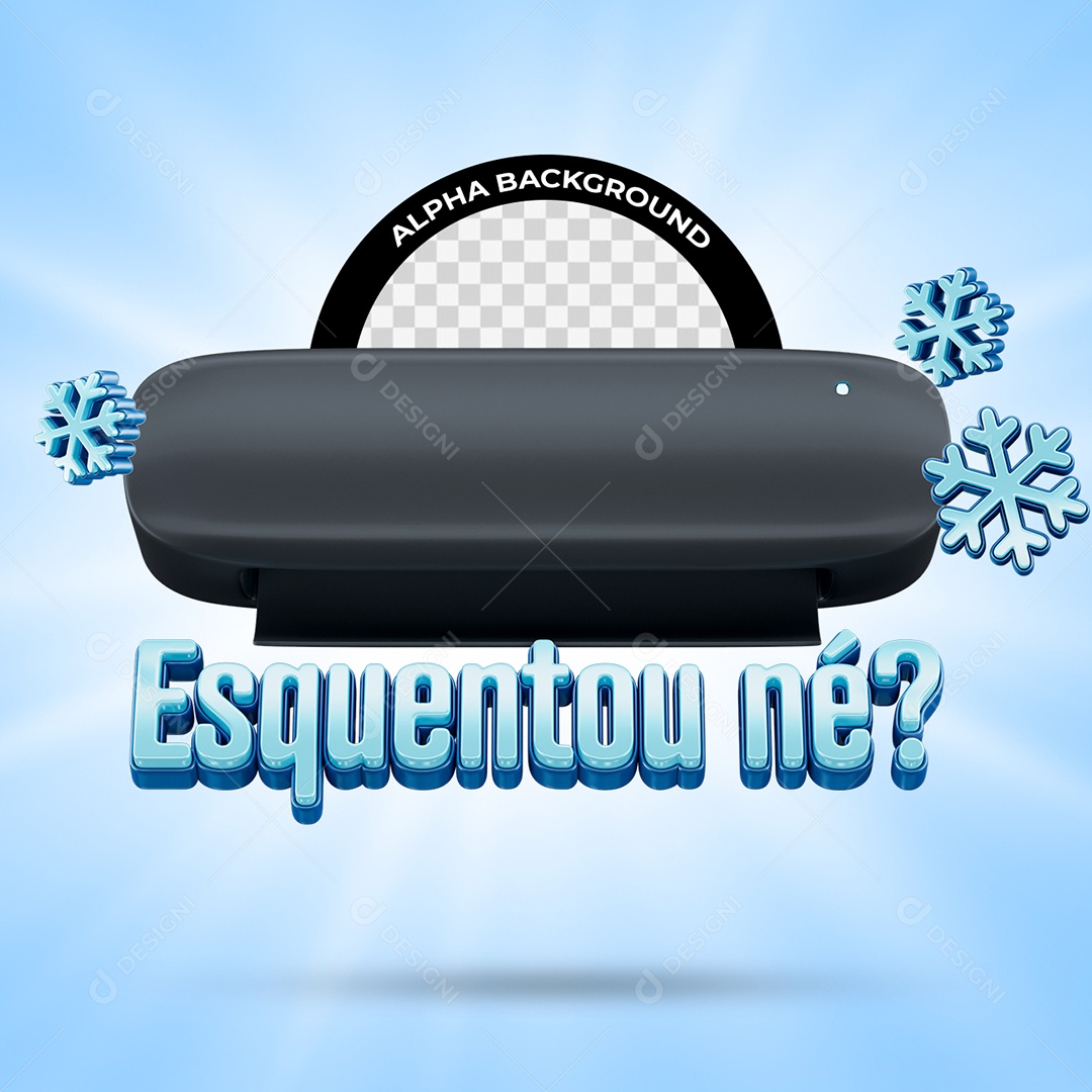 Esquentou Né Selo 3D para Composição PSD