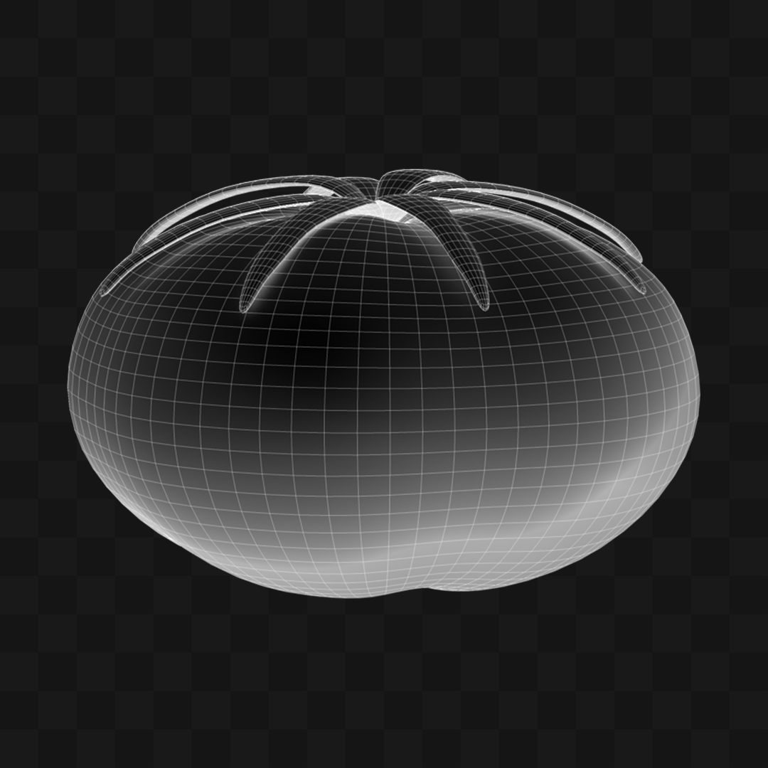 Tomate Cartoon Desenho - Modelo 3D