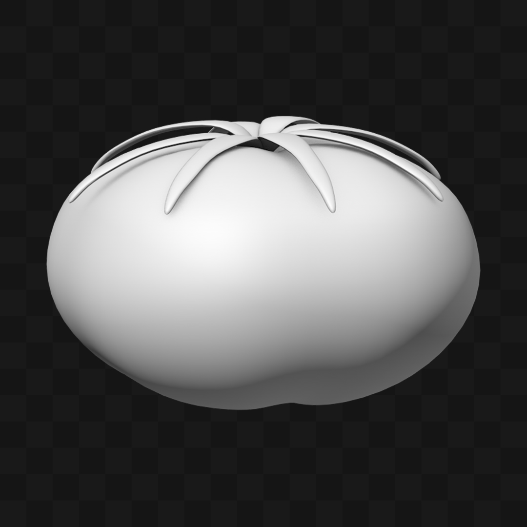 Tomate Cartoon Desenho - Modelo 3D