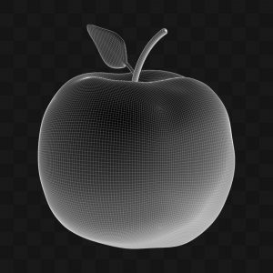 Maçã Cartoon Desenho - Modelo 3D