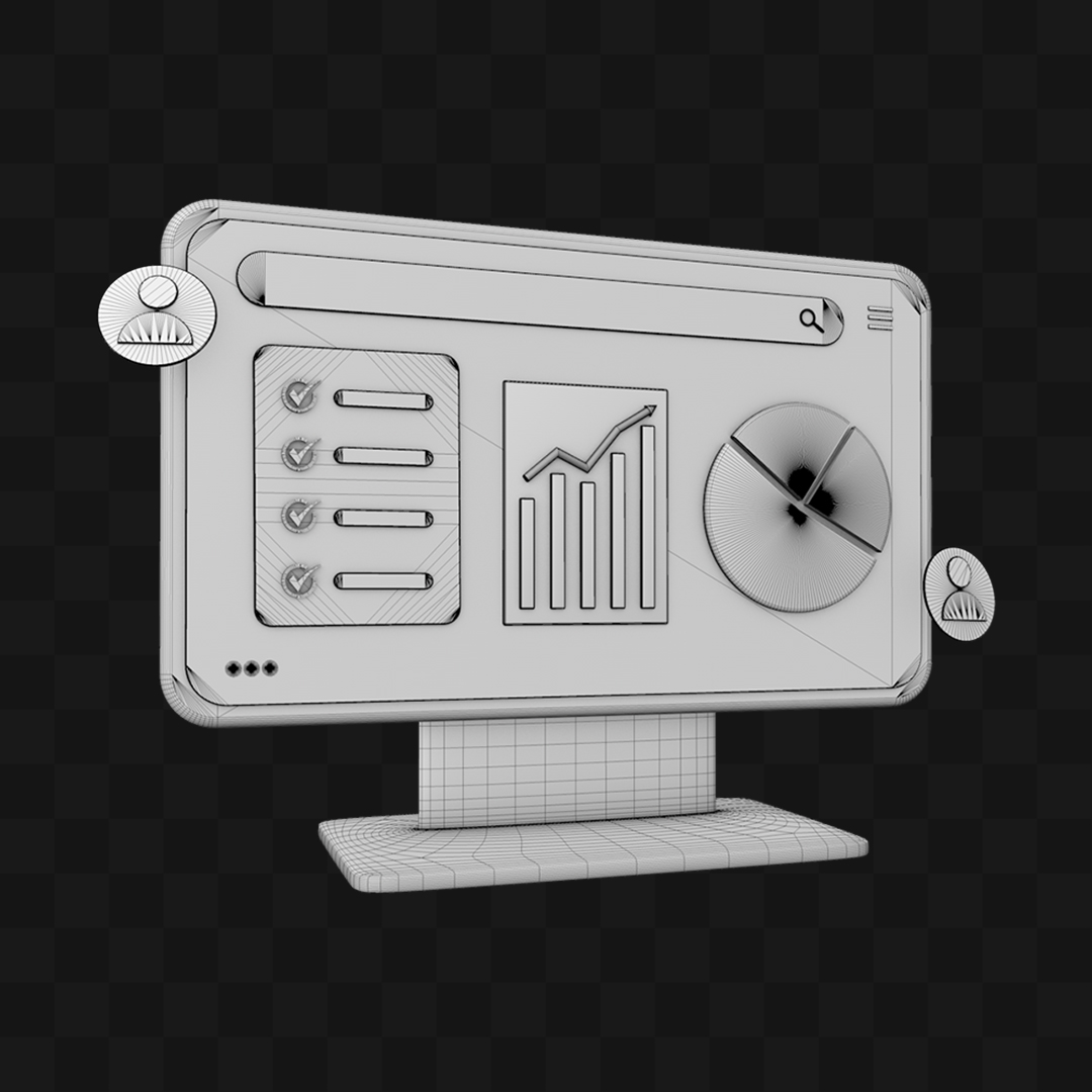 Computador SEO Gráficos - Modelo 3D