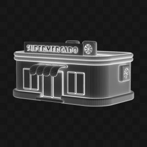 Supermercado Cartoon Desenho - Modelo 3D