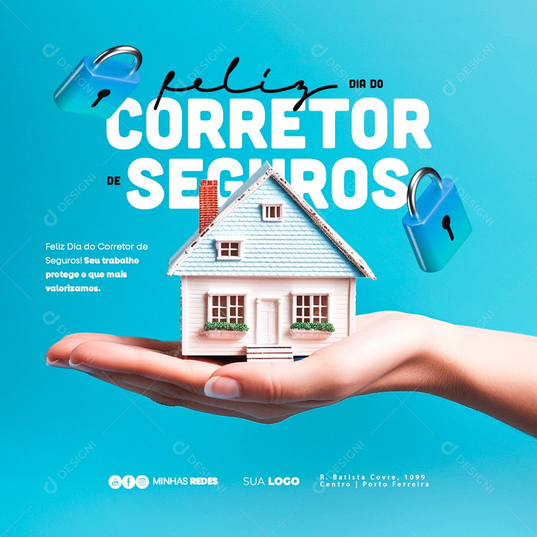 Dia do Corretor de Seguros 12 de Outubro Social Media PSD Editável