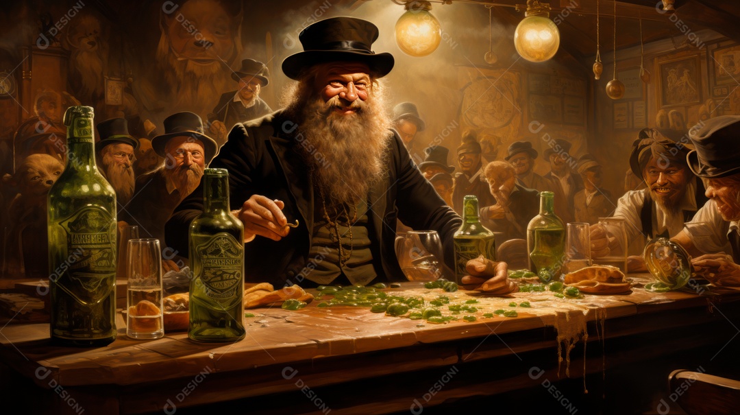 Dia de São Patrício, um dia de orgulho para a Irlanda, 17 de março Generative AI.