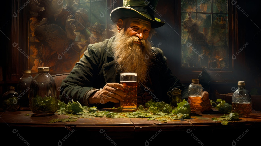 Dia de São Patrício, um dia de orgulho para a Irlanda, 17 de março Generative AI.