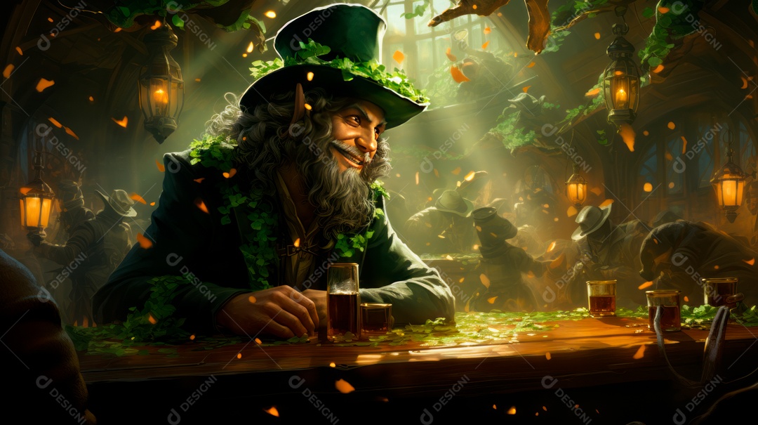 Dia de São Patrício, um dia de orgulho para a Irlanda, 17 de março Generative AI.