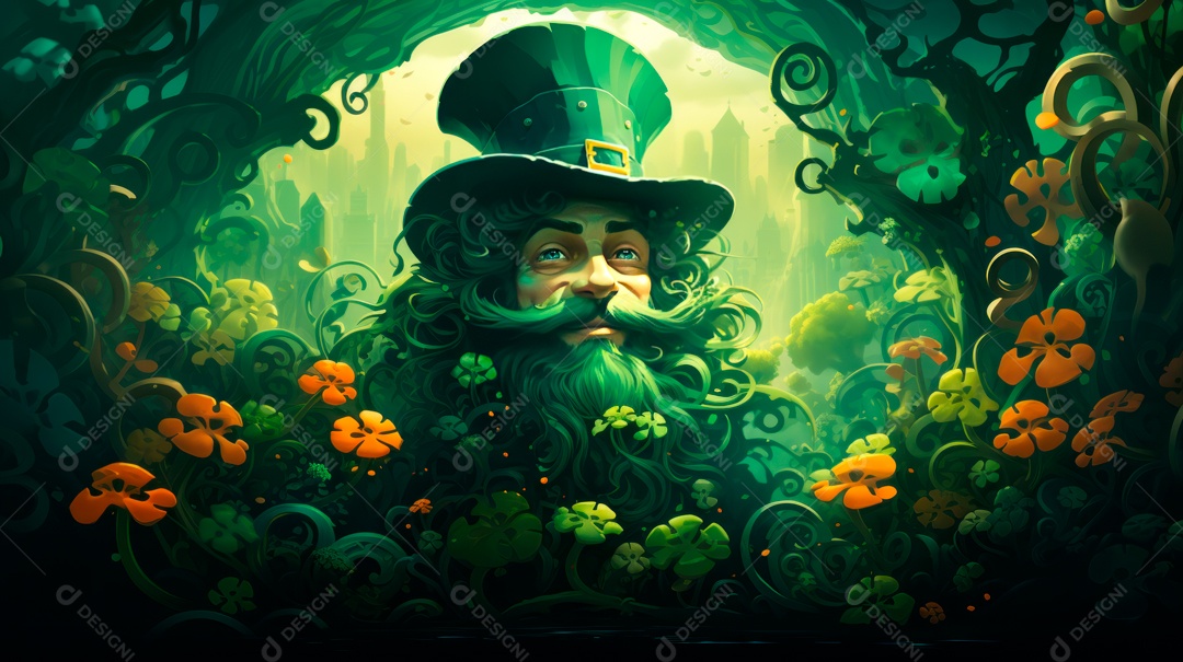 Dia de São Patrício, um dia de orgulho para a Irlanda, 17 de março Generative AI.