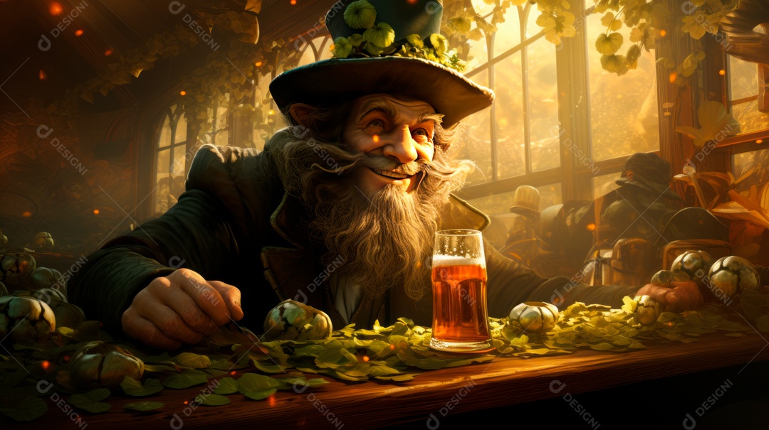 Dia de São Patrício, um dia de orgulho para a Irlanda, 17 de março Generative AI.