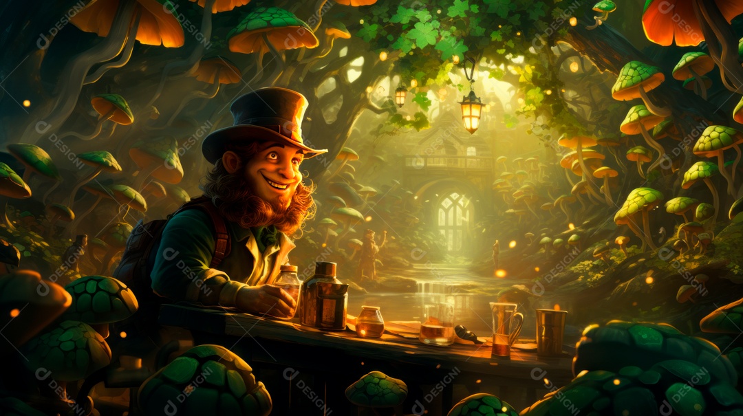 Dia de São Patrício, um dia de orgulho para a Irlanda, 17 de março Generative AI.