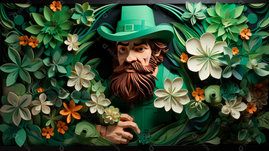 Dia de São Patrício, um dia de orgulho para a Irlanda, 17 de março Generative AI.