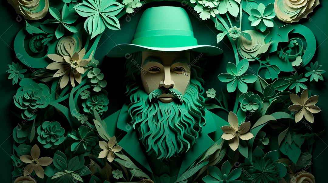 Dia de São Patrício, um dia de orgulho para a Irlanda, 17 de março Generative AI.