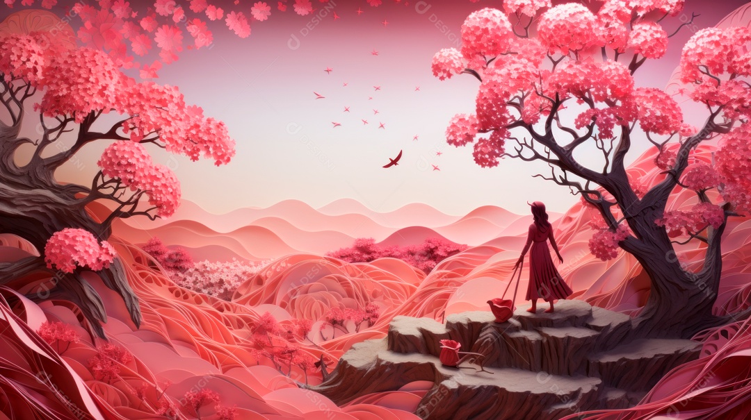 Linda paisagem campo verde.