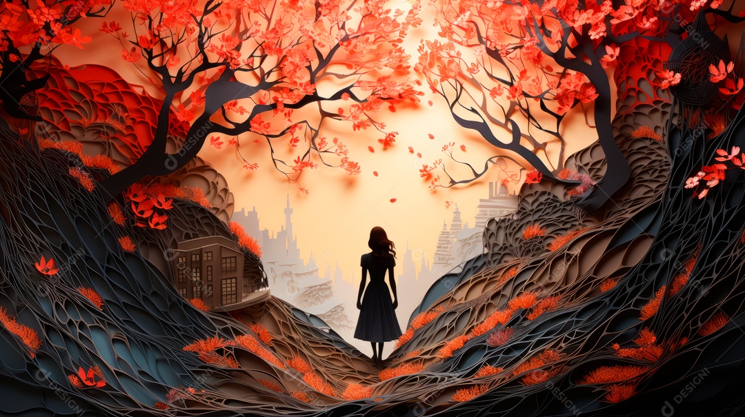 Linda paisagem campo verde.