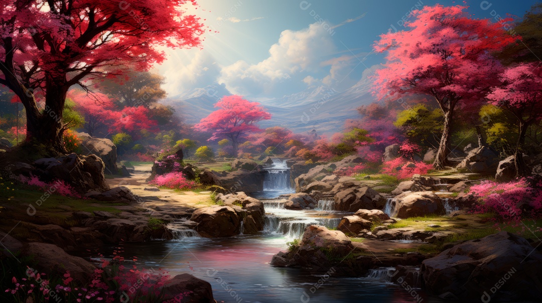 Linda paisagem campo verde.