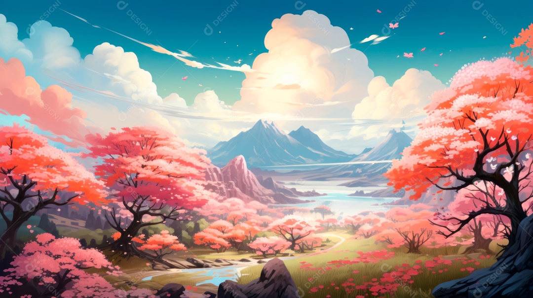 Linda paisagem campo verde.