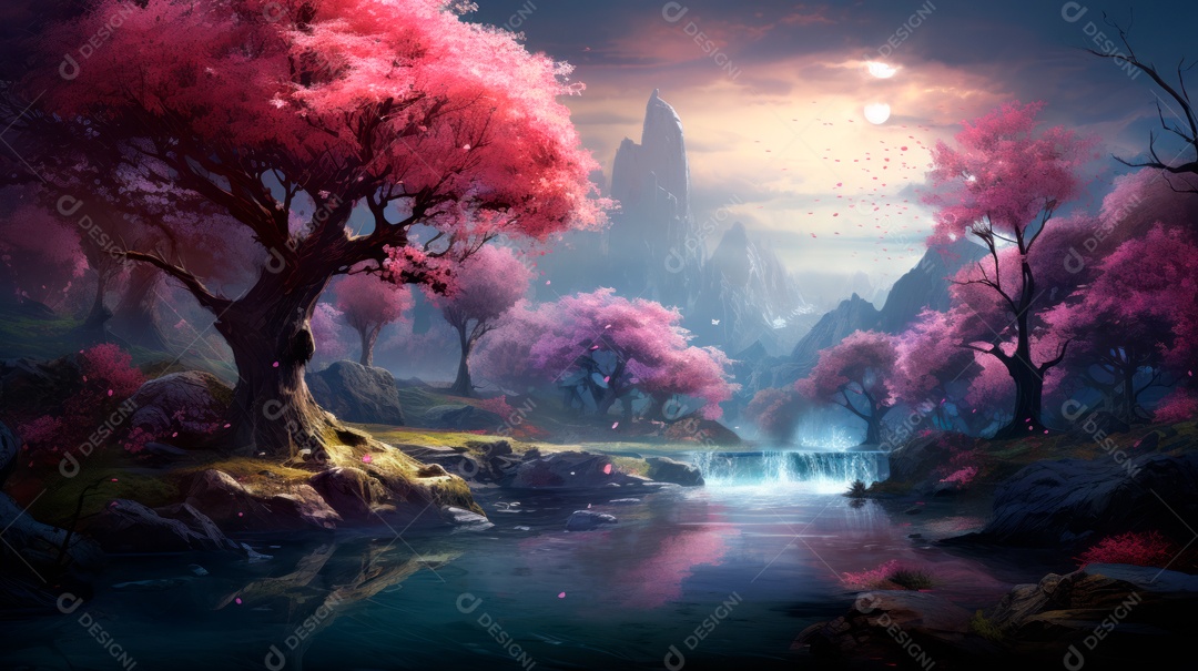 Linda paisagem campo verde.