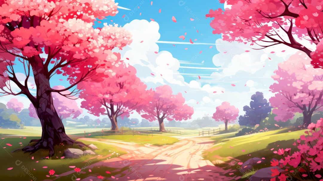 Linda paisagem campo verde.