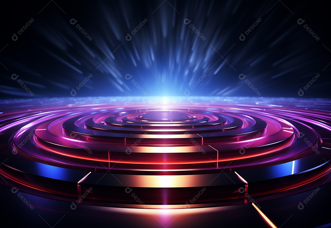 Amarelo e vermelho Neon iluminado cenário futurista imagem realista, ultra hd, design alto muito detalhado