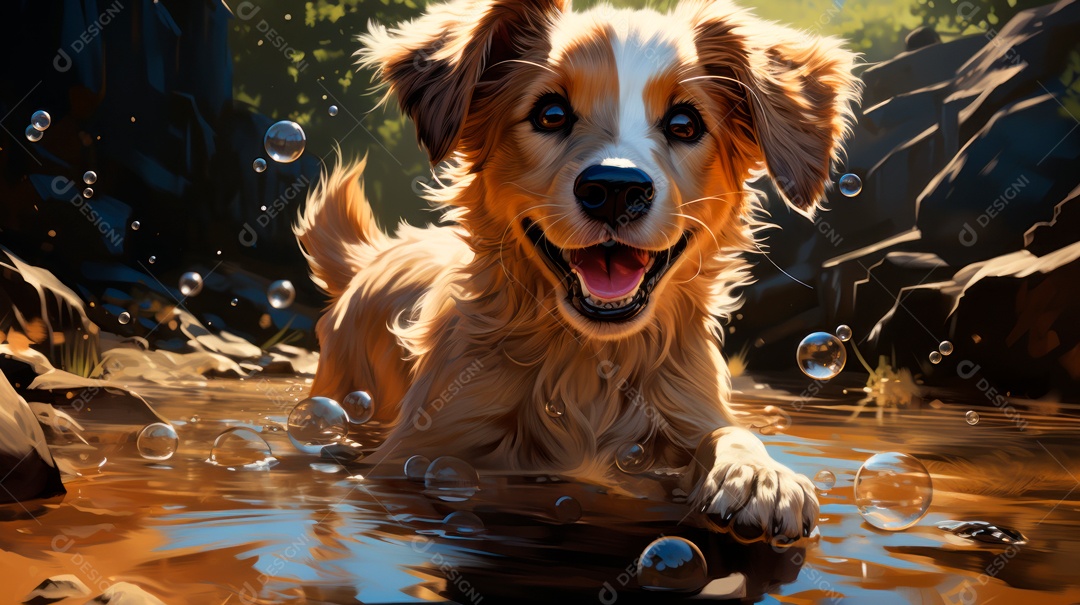 Lindo cachorro fofo.