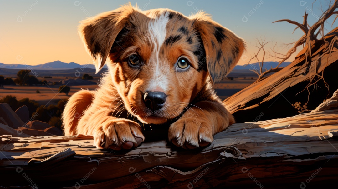 Lindo cachorro fofo.