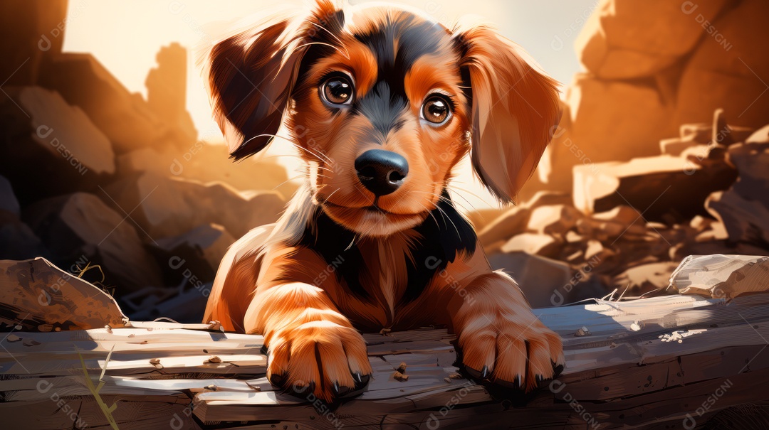 Lindo cachorro fofo.