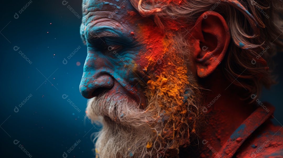 Festival Holi 25 de março IA generativa.