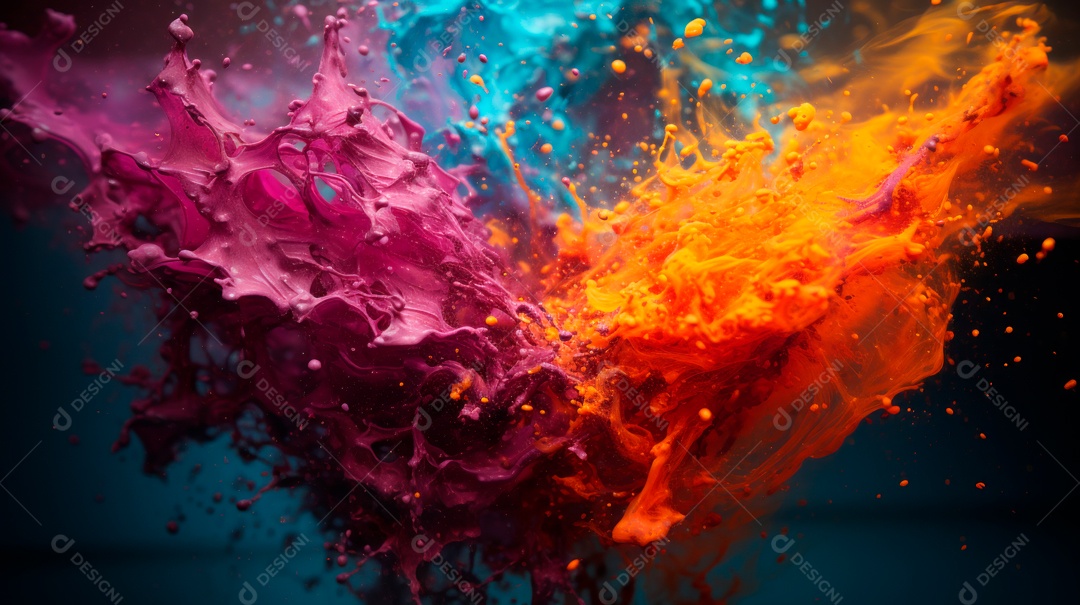 Festival Holi 25 de março IA generativa.