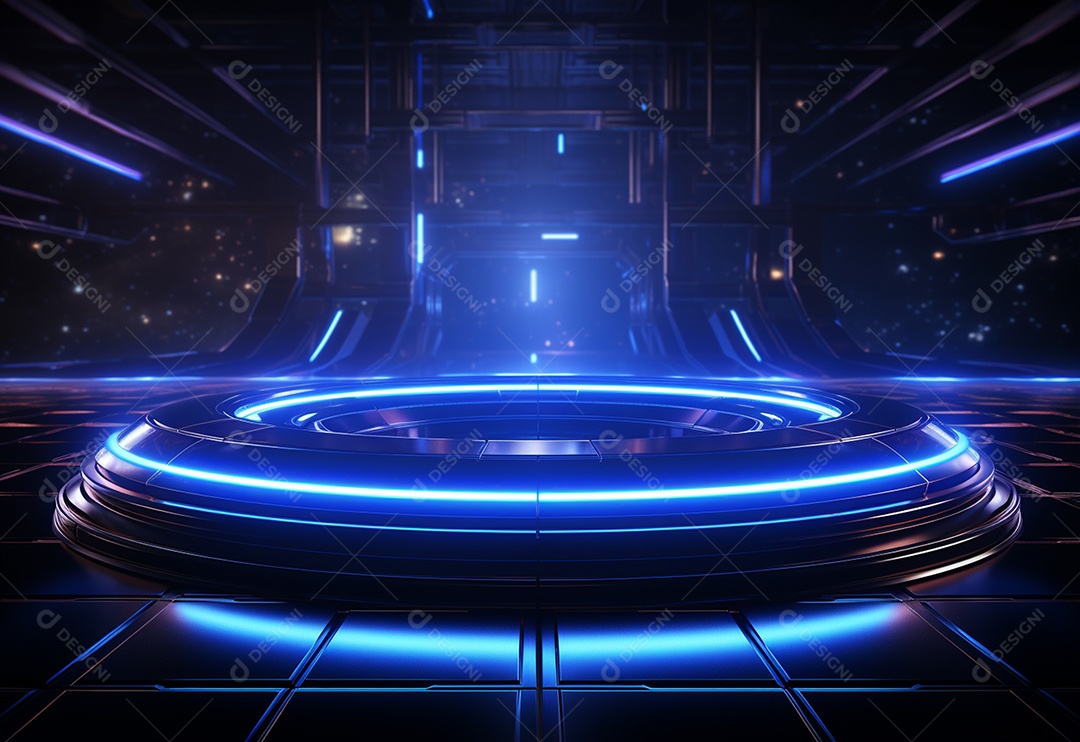 Imagem realista de fundo futurista iluminado por néon, ultra hd, design alto muito detalhado