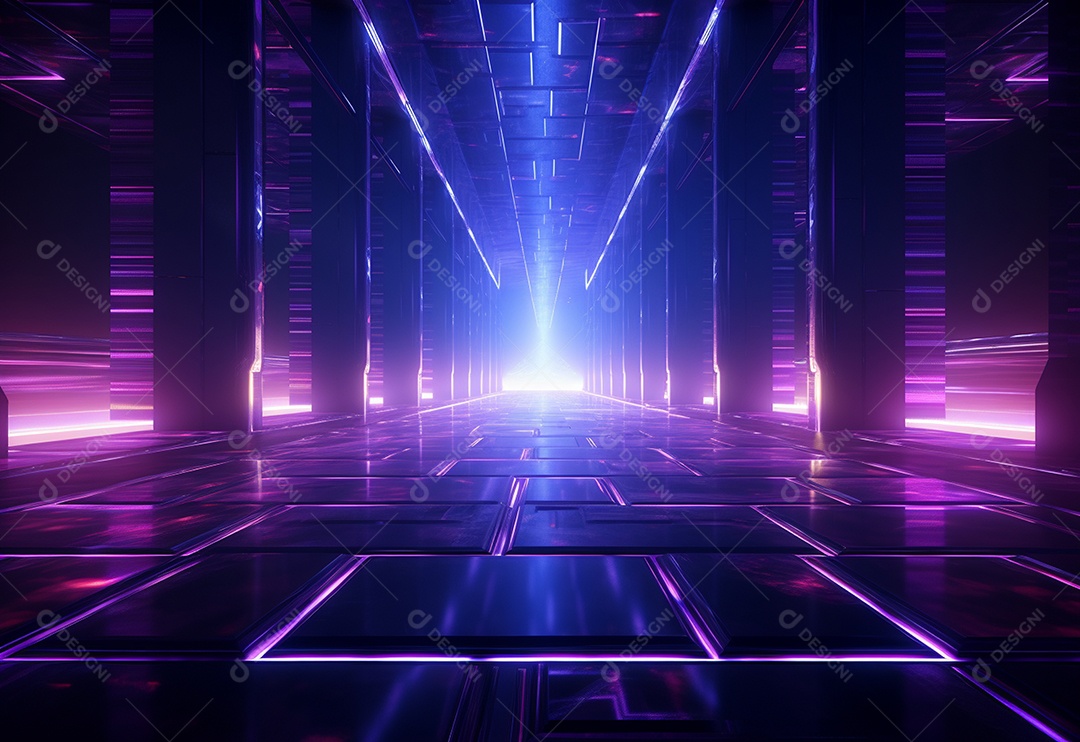 Imagem realista de fundo futurista iluminado por néon, ultra hd, design alto muito detalhado