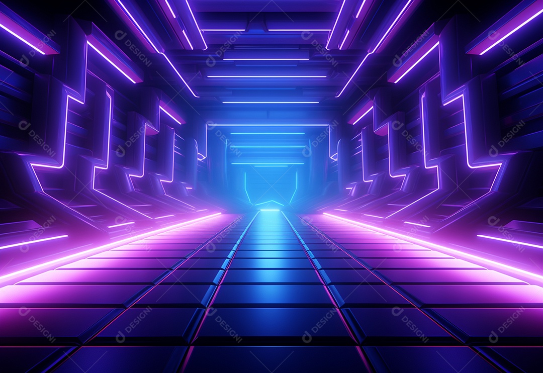 Imagem realista de fundo futurista iluminado por néon, ultra hd, design alto muito detalhado