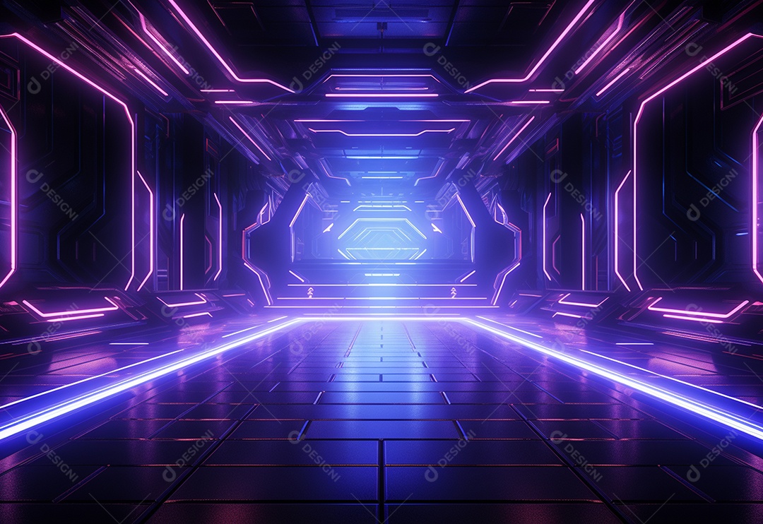 Imagem realista de fundo futurista iluminado por néon, ultra hd, design alto muito detalhado