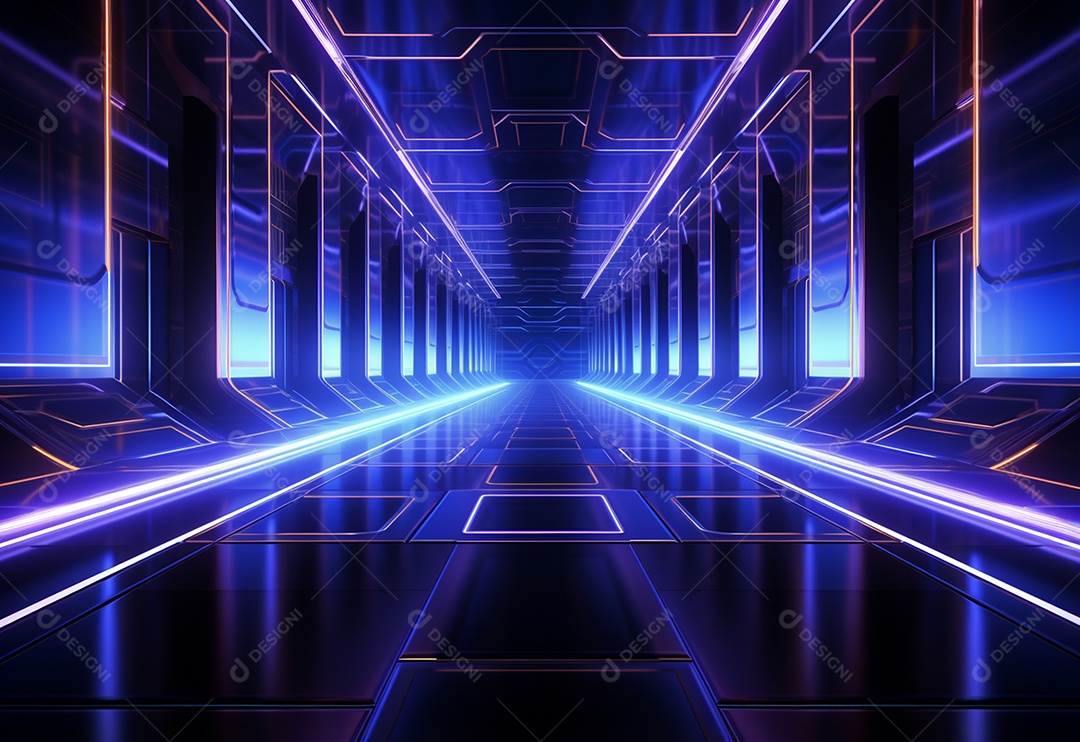 Imagem realista de fundo futurista iluminado por néon, ultra hd, design alto muito detalhado