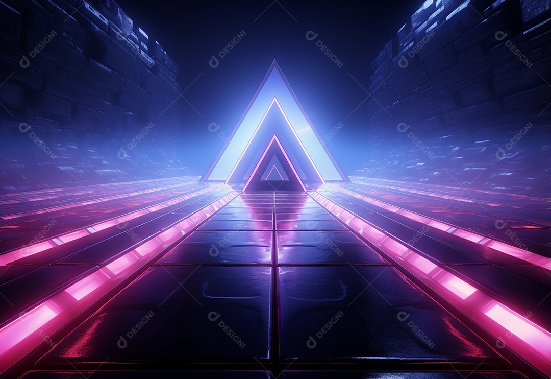 Imagem realista de fundo futurista iluminado por néon, ultra hd, design alto muito detalhado