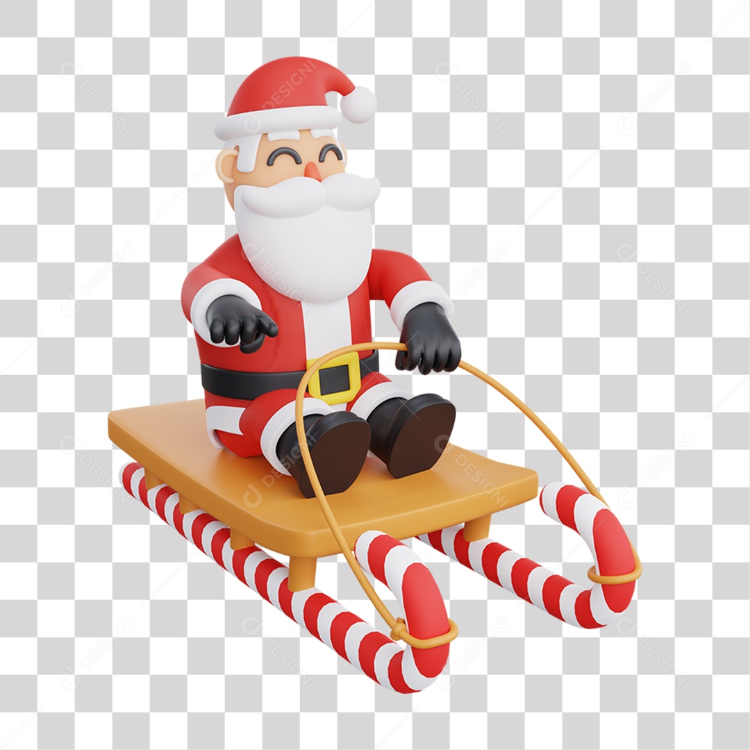 Papai Noel em Trenó PNG Transparente