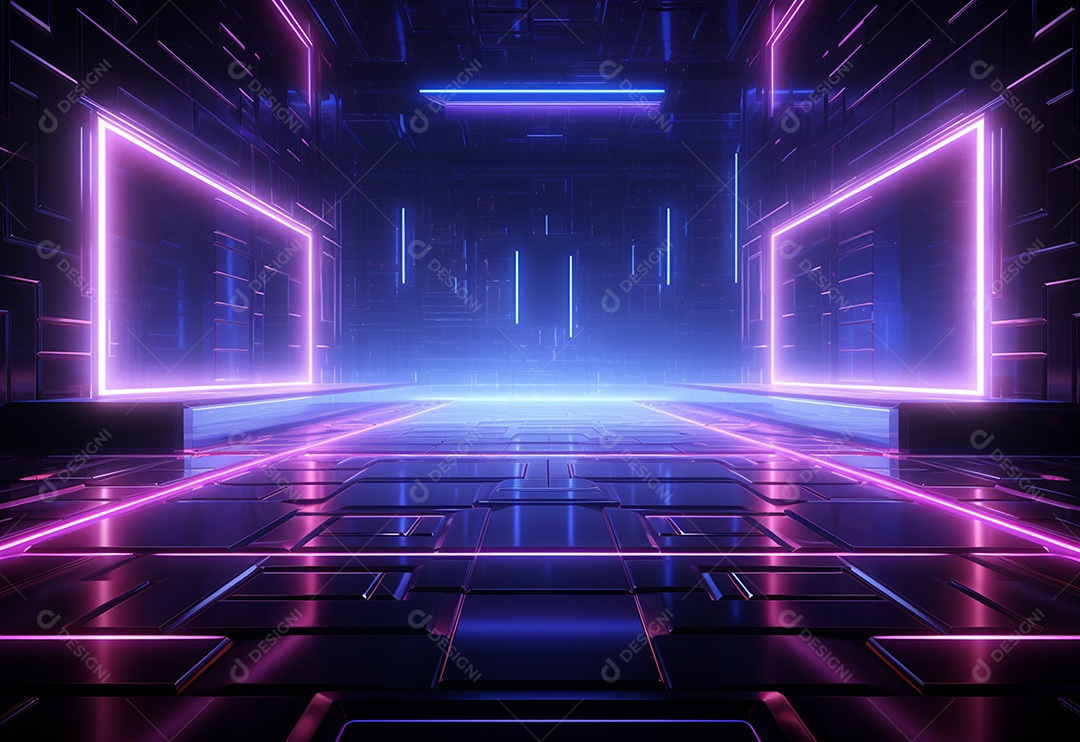 Imagem realista de fundo futurista iluminado por néon, ultra hd, design alto muito detalhado