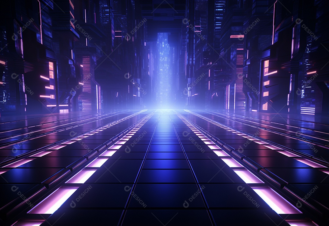Imagem realista de fundo futurista iluminado por néon, ultra hd, design alto muito detalhado